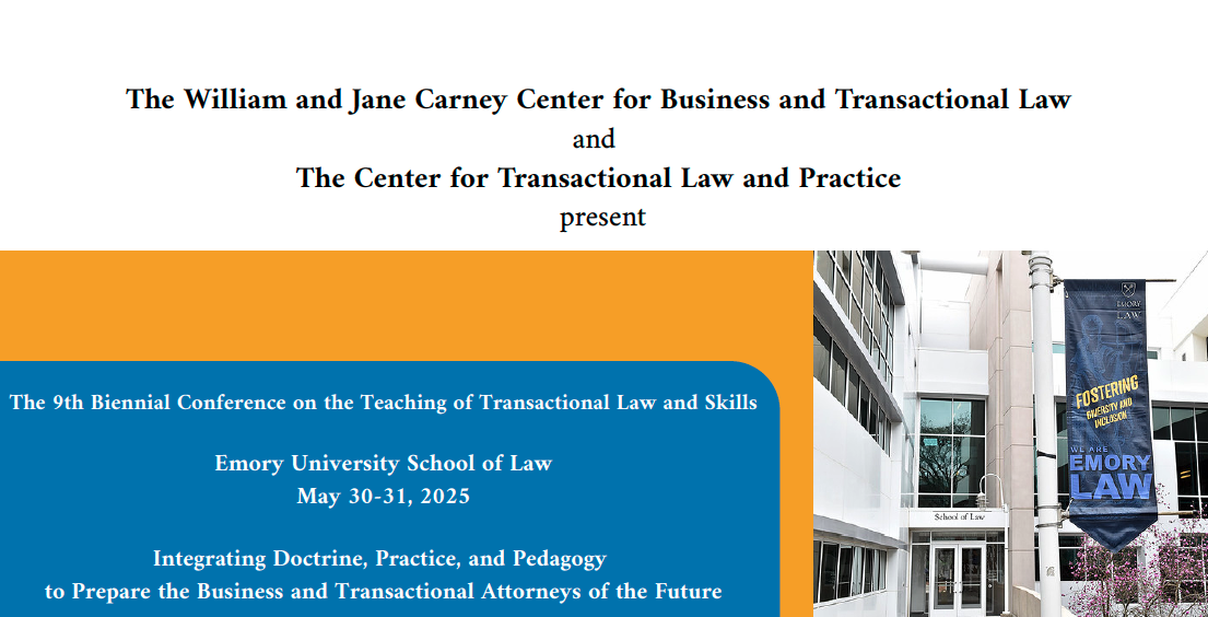 8th Biennial Conference on the Teaching of Transactional Law and Skills Banner