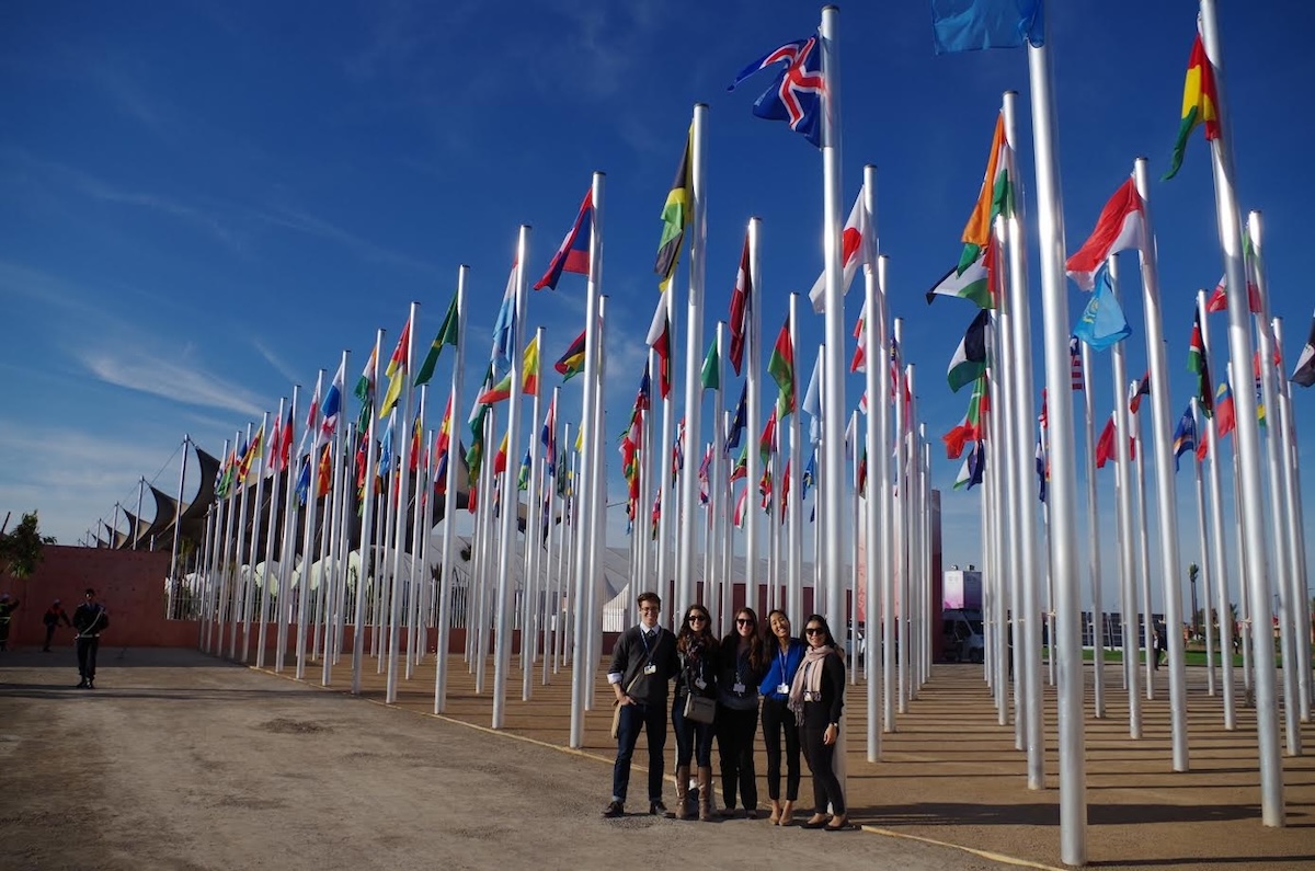 Clinic students at the United Nations Climate Change Conference held in Marrakesh in 2016